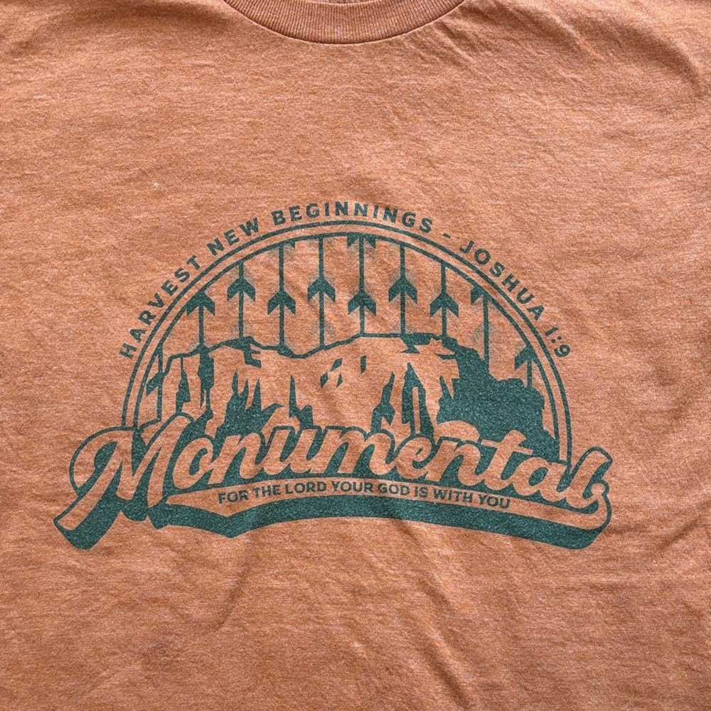 Sunday Cool- Monumental - For the Lord your God is with you - Orange T-Shirt - Picture 2 of 6